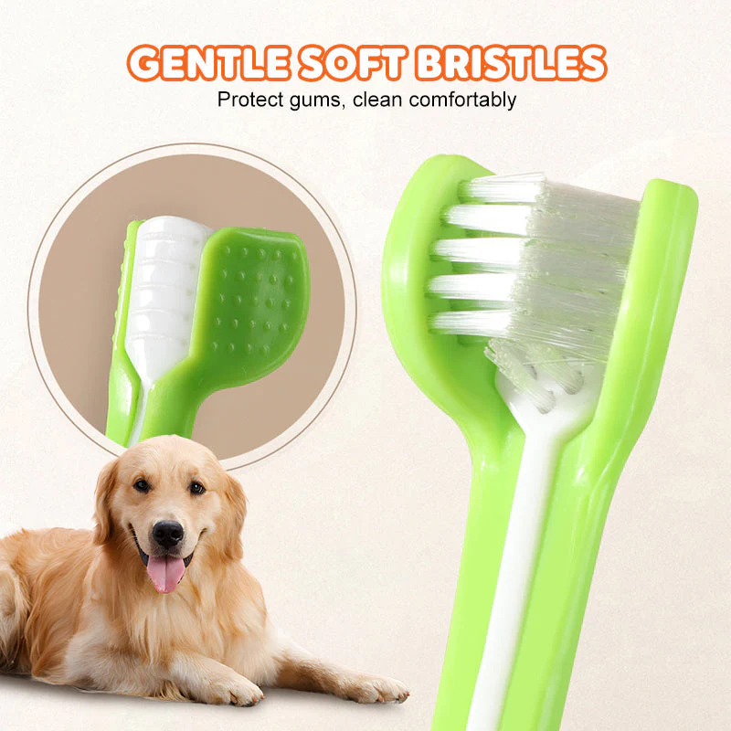 🐾 Brosse à dents pour animaux à poils doux – 3 faces (1 achetée = 1 offerte) - Image 3