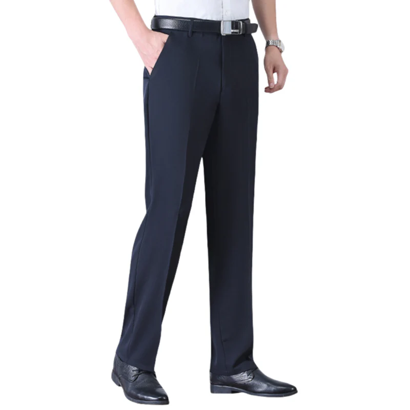 🔥 Hot Sale ❄️Pantalon de costume en soie glacée à séchage rapide pour homme💨 - Image 12