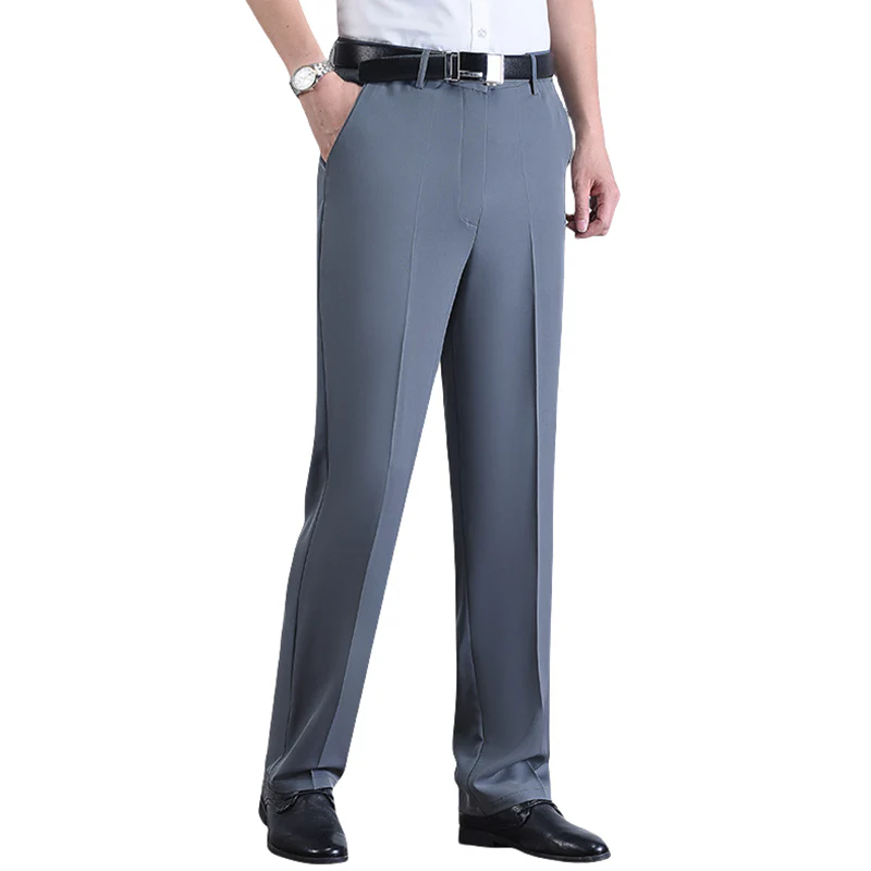 🔥 Hot Sale ❄️Pantalon de costume en soie glacée à séchage rapide pour homme💨 - Image 16