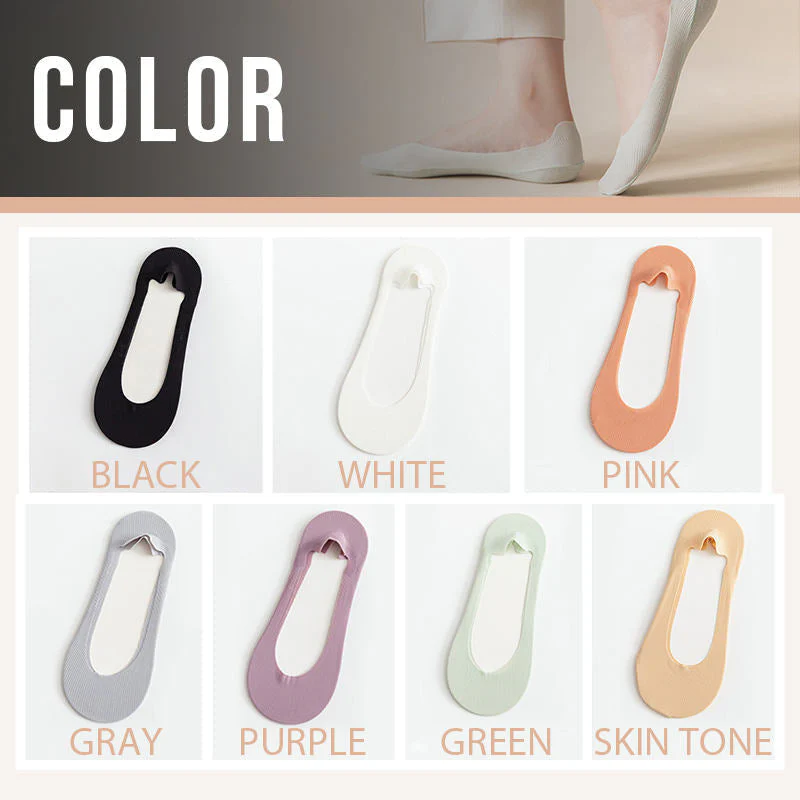 Chaussettes antidérapantes invisibles en soie de glace - Image 7