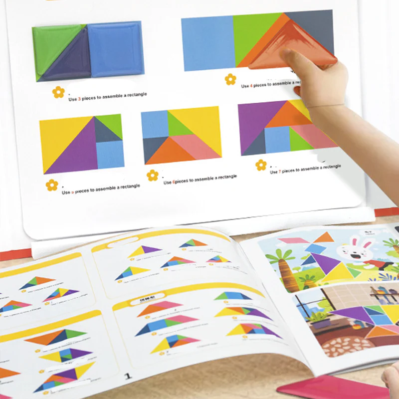 🌟Améliorer les capacités de réflexion des enfants - Ensemble de puzzles magnétiques Tangram pour enfants - 🎁Le meilleur cadeau - Image 3