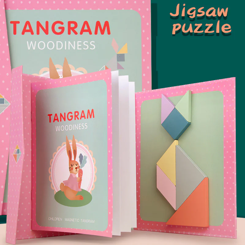 🌟Améliorer les capacités de réflexion des enfants - Ensemble de puzzles magnétiques Tangram pour enfants - 🎁Le meilleur cadeau - Image 9