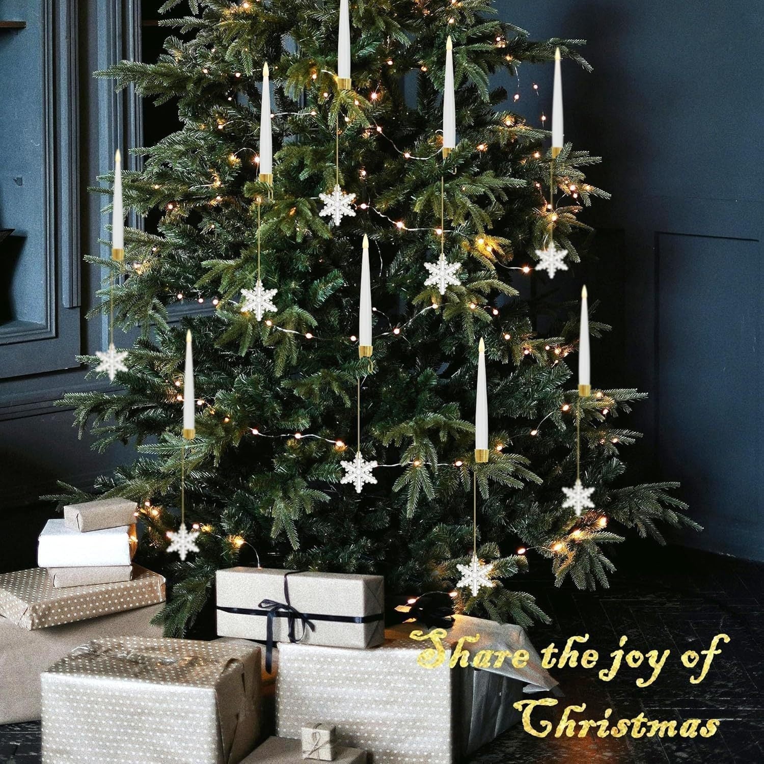 🎁Promotion de Noël anticipée - 49 % de réduction🎄Bougies LED pour sapin de Noël avec crochet en boule de cristal transparent - Image 9