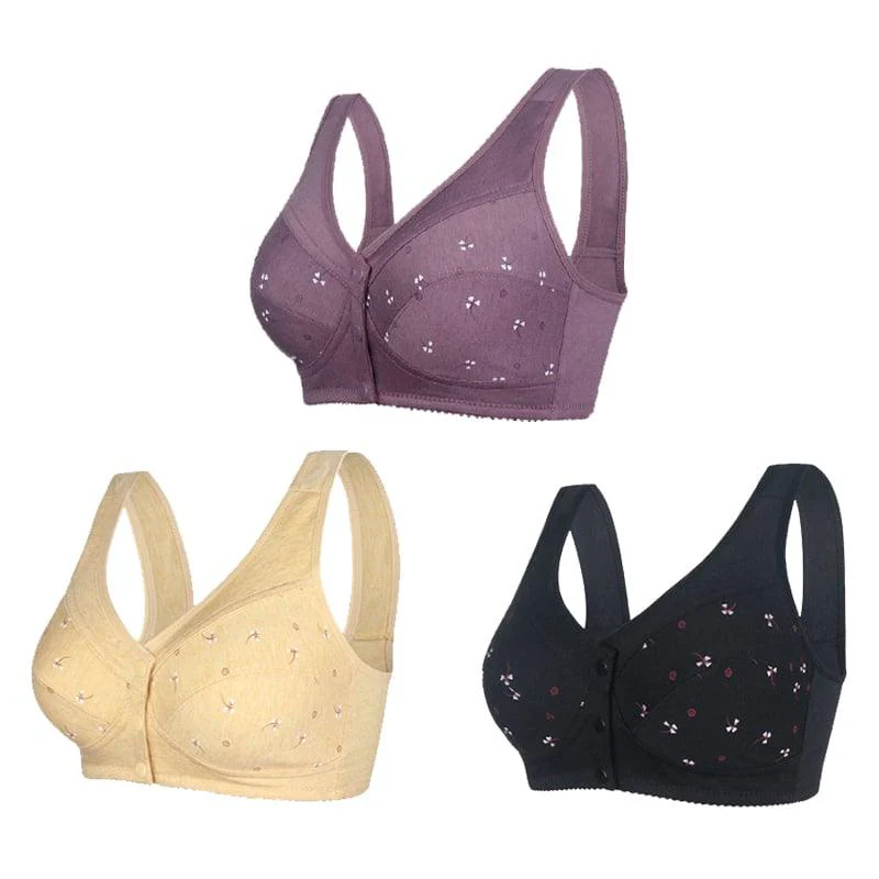 🔥Grande vente - Achetez 2 obtenez 1 gratuit🔥Soutien-gorge en coton à fermeture frontale Design for Senior - Image 15