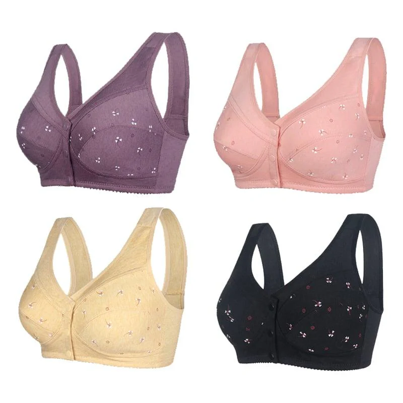 🔥Grande vente - Achetez 2 obtenez 1 gratuit🔥Soutien-gorge en coton à fermeture frontale Design for Senior - Image 17