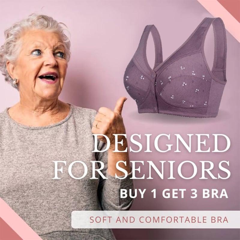 🔥Grande vente - Achetez 2 obtenez 1 gratuit🔥Soutien-gorge en coton à fermeture frontale Design for Senior - Image 3