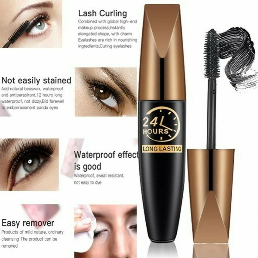 Mascara allongeant épais en fibre de soie imperméable 4D - Image 4