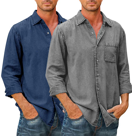 Nouveau produit d'automne -49 % de réduction🔥 --- Chemise en jean pour homme 【manches longues】 - Image 12