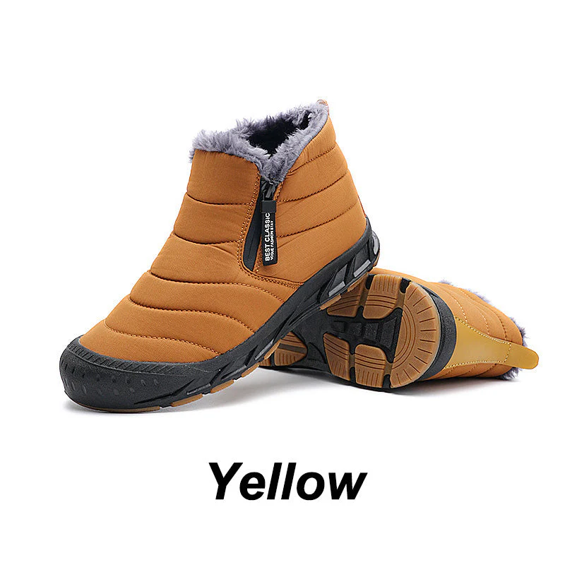 Warme, wasserdichte Outdoor-Schneestiefel mit Kunstfellfutter für den Winter - Image 15