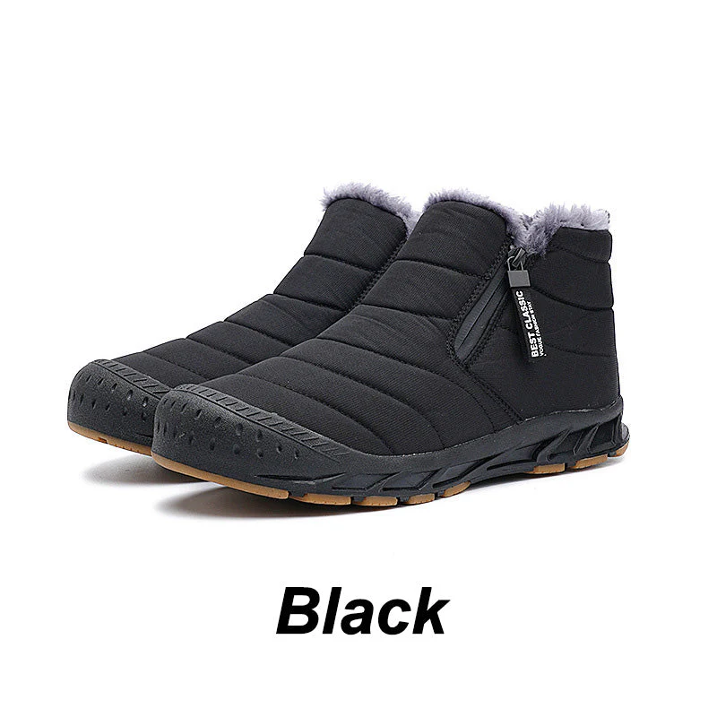 Warme, wasserdichte Outdoor-Schneestiefel mit Kunstfellfutter für den Winter - Image 16