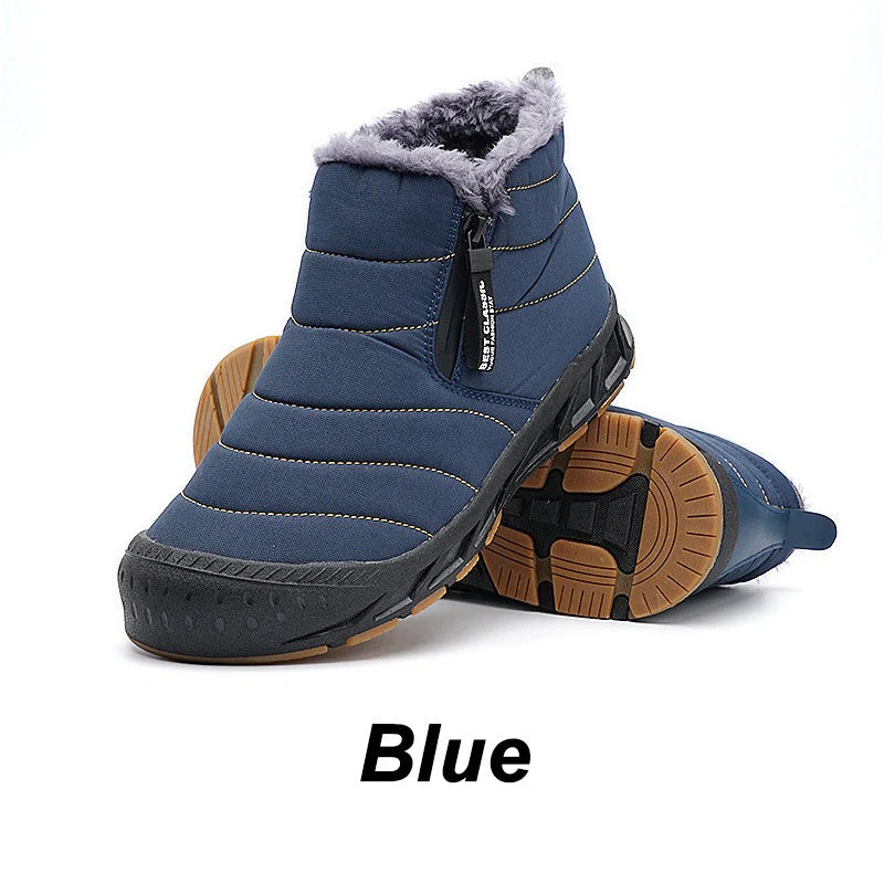 Warme, wasserdichte Outdoor-Schneestiefel mit Kunstfellfutter für den Winter - Image 18