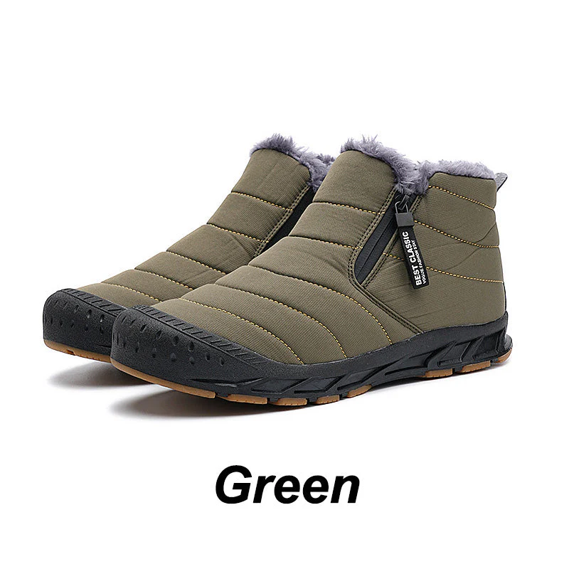 Warme, wasserdichte Outdoor-Schneestiefel mit Kunstfellfutter für den Winter - Image 19