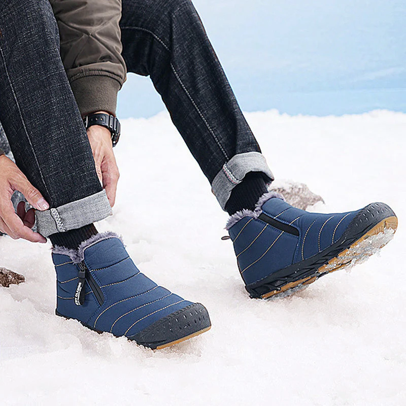 Warme, wasserdichte Outdoor-Schneestiefel mit Kunstfellfutter für den Winter - Image 3