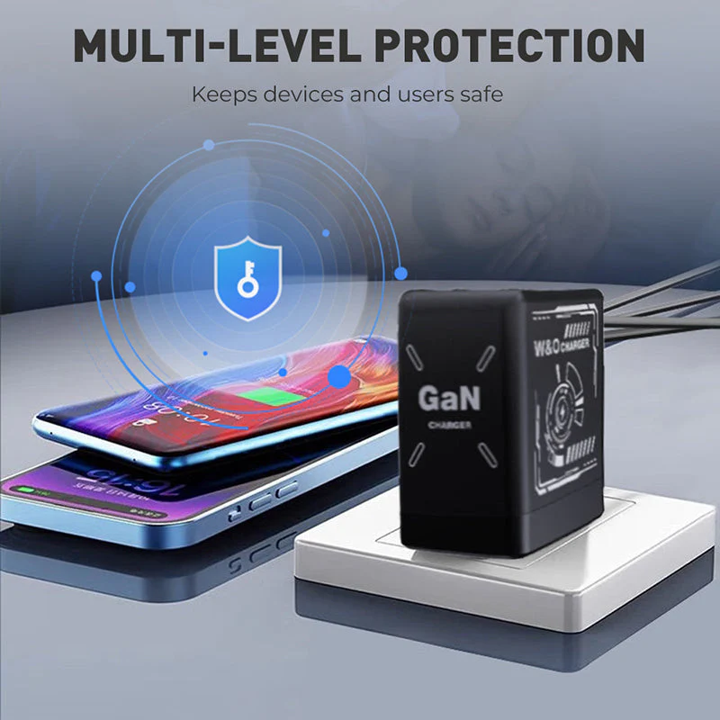 Chargeur mural rétractable avec deux câbles - Image 5