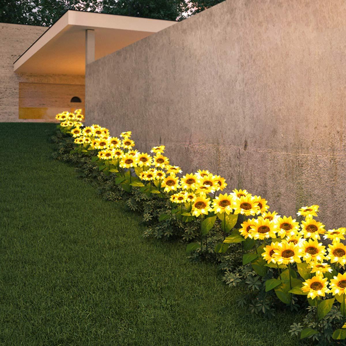 đ»Lampes solaires de jardin Ă©tanches en forme de tournesolâïž - Image 4