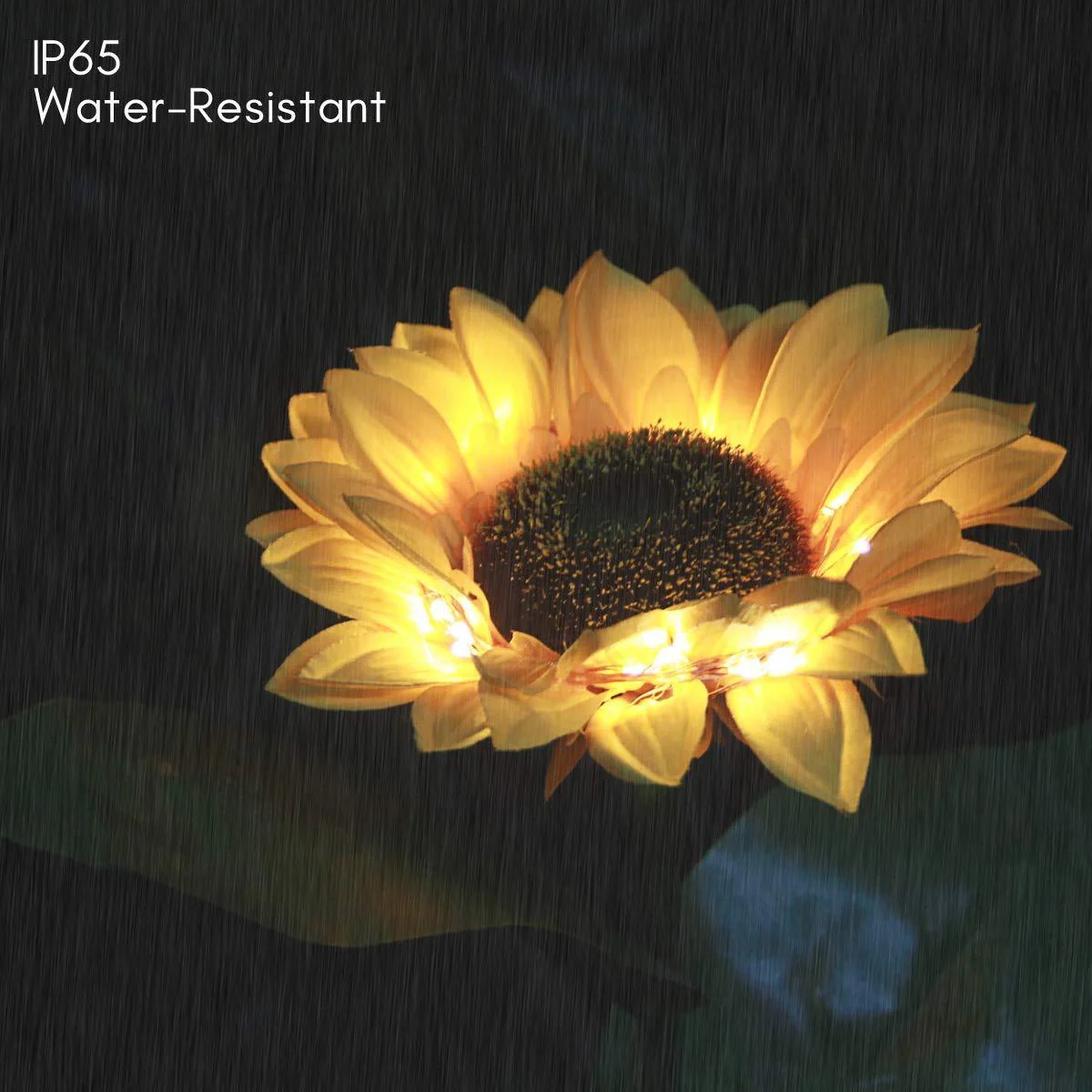 đ»Lampes solaires de jardin Ă©tanches en forme de tournesolâïž - Image 5