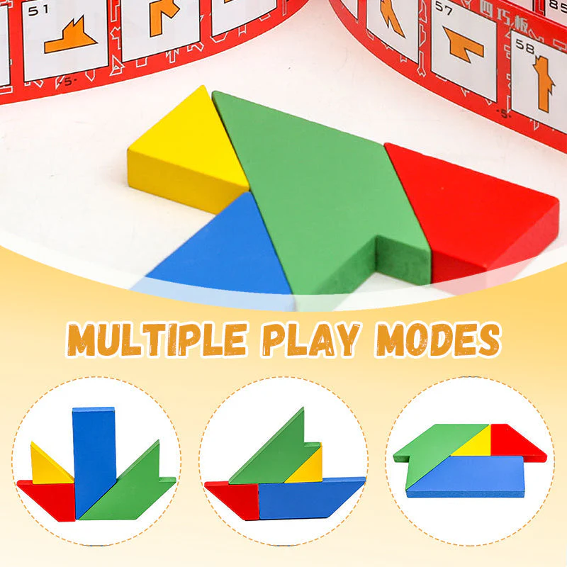 đ§©Puzzle Ă©ducatif en bois en forme de T - Image 4